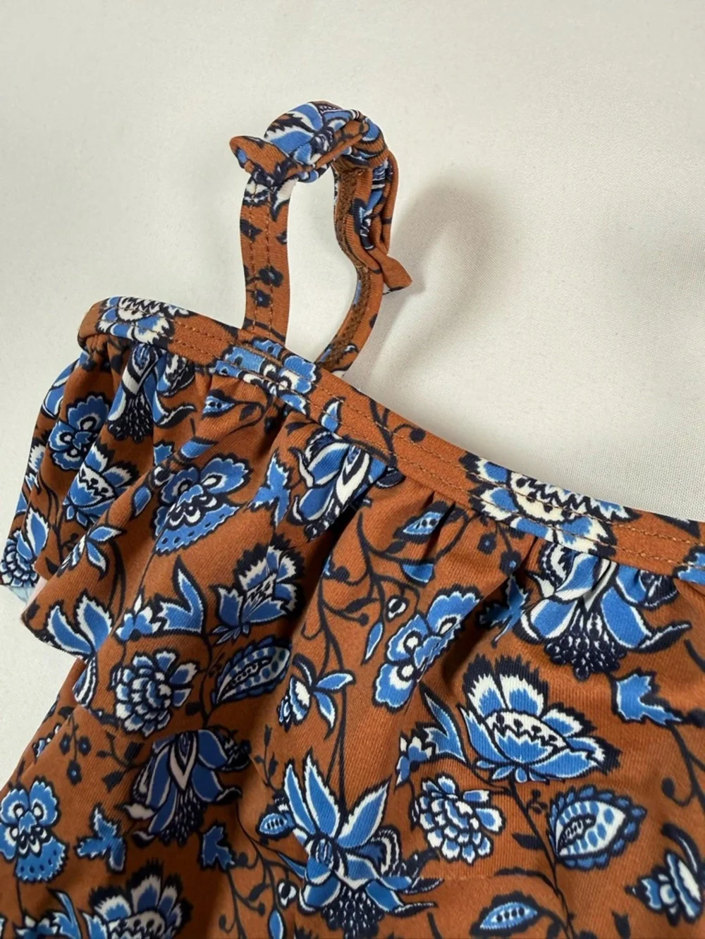 JANIE AND JACK Girls One Piece Swimsuit Floral Ruffle‎ 3-6M Boho Summer Cottage